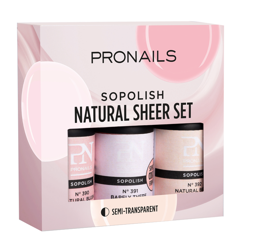 Sopolish Naturals Sheer Set - 3 pcs