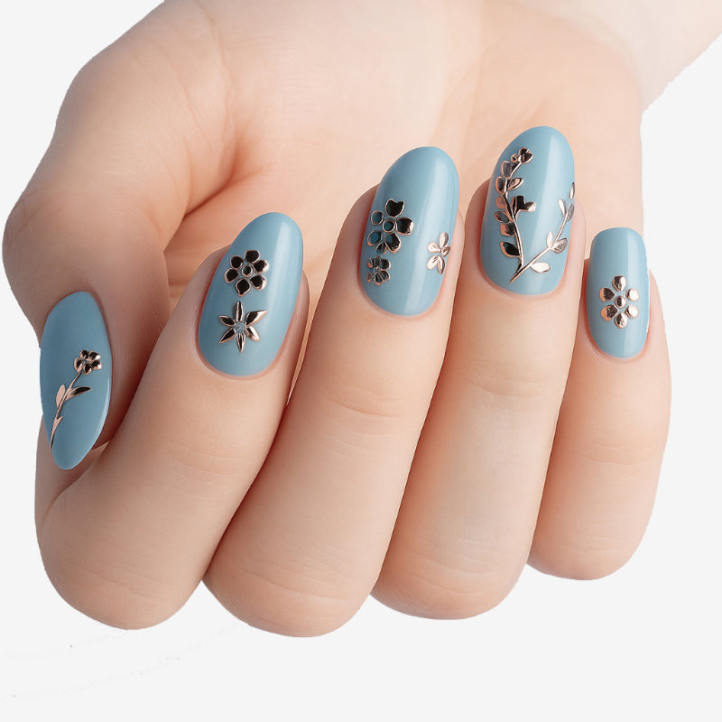 Rose Gold Sakura Nail Stickers