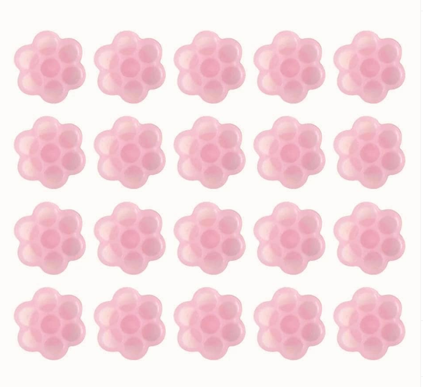 Pink Flower Glue Cup (10stk)