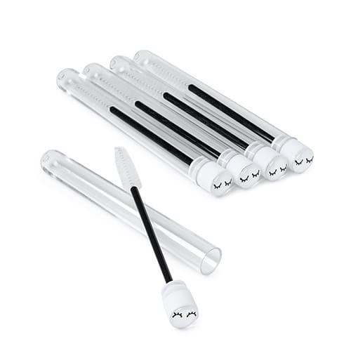 Mascara brushes in tube Black/White - 5stk
